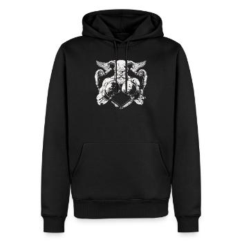 boxeur de combat - Sweat à capuche Premium bio Homme - noir - Devant - Nico (187cm)