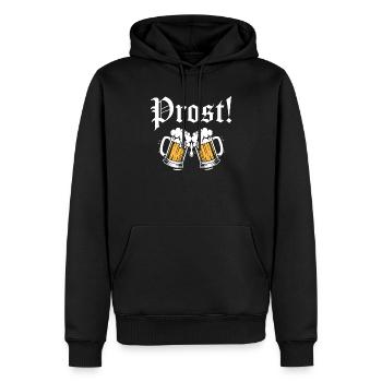 Prost! - Männer Premium Bio Hoodie - Schwarz - Vorne - Nico (187cm)