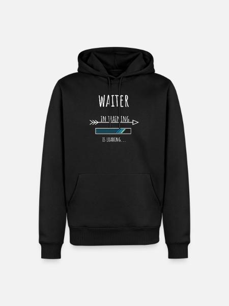 Waiter Geschenk Beruf Ausbildung Kellner - Männer Premium Bio Hoodie - Schwarz