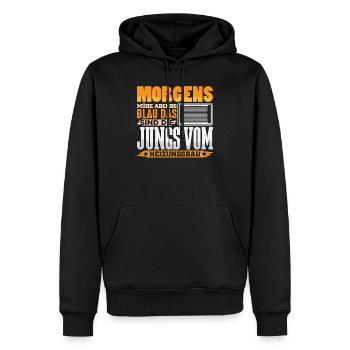 Heating Engineer Heating Construction Plumber Plumber - Men’s Premium Organic Hoodie - black - Front - Nico (187cm)