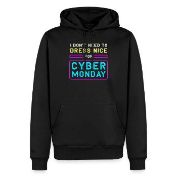 Virée shopping du Cyber Monday - Sweat à capuche Premium bio Homme - noir - Devant - Nico (187cm)