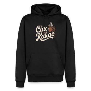 Ciao Kakao Heiße Schokolade Hot Chocolate Tschüss - Männer Premium Bio Hoodie - Schwarz - Vorne - Nico (187cm)