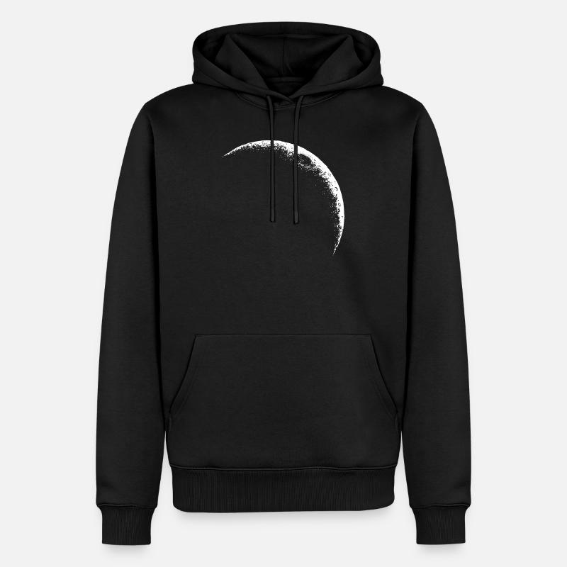 Croissant de Lune, Lune Céleste - Sweat à capuche Premium bio Homme - noir