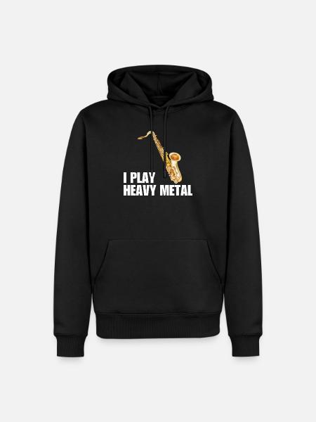 Saxophon, Saxophon, Musikliebhaber, Jazzlehrer, - Männer Premium Bio Hoodie - Schwarz
