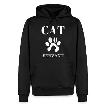 Katzenpfoten-Diener - Männer Premium Bio Hoodie - Schwarz - Vorne - Nico (187cm)