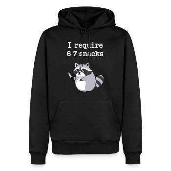 6-7 Refroidisseur de mèmes Internet 6 7 Raton laveur - Sweat à capuche Premium bio Homme - noir - Devant - Nico (187cm)