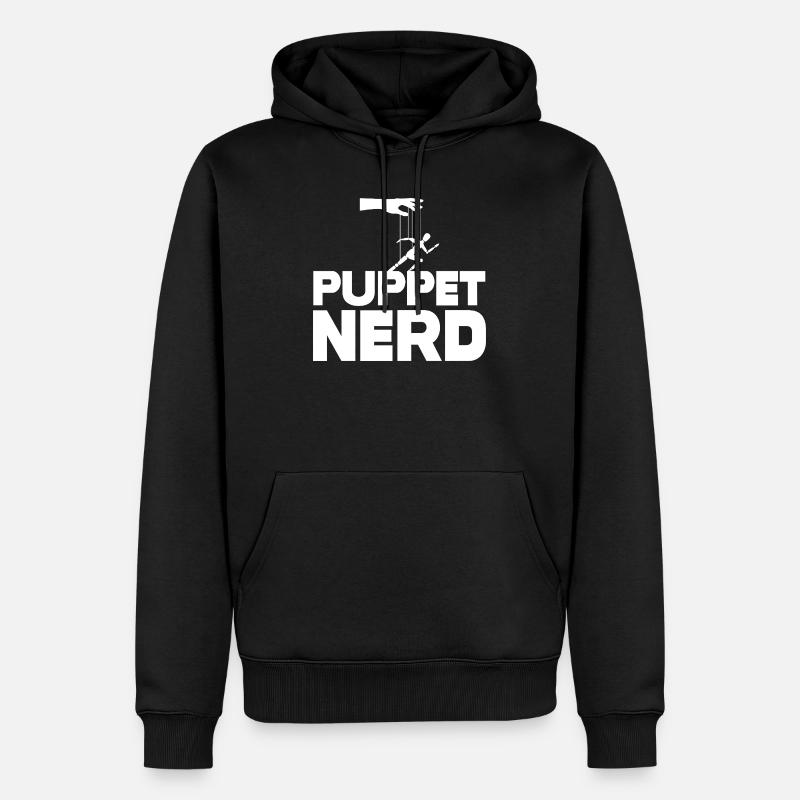 Marionnette nerd marionnette - Sweat à capuche Premium bio Homme - noir
