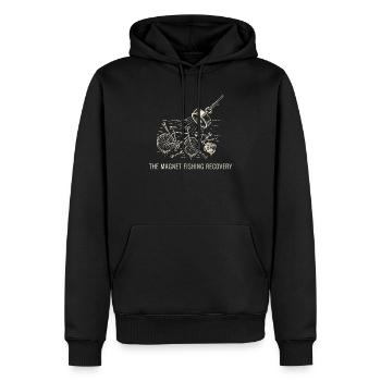 Magnetfischfang-Bergung – Kanalschätze - Männer Premium Bio Hoodie - Schwarz - Vorne - Nico (187cm)