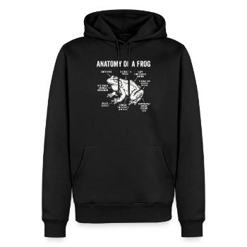 I Bury Things Maybe Plants Maybe People Frog - Men’s Premium Organic Hoodie - black - Front - Nico (187cm)