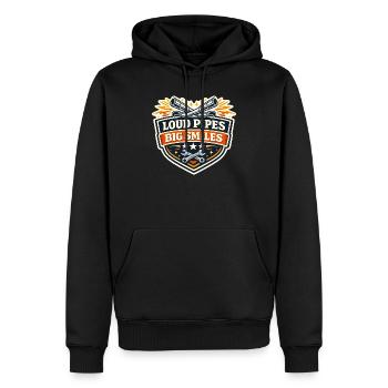 Loud Tube Big Smile - Men’s Premium Organic Hoodie - black - Front - Nico (187cm)