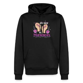 Nageldesigner Nageldesignerin Kosmetik Nagelstudio - Männer Premium Bio Hoodie - Schwarz - Vorne - Nico (187cm)