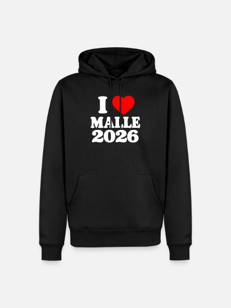 I love Malle 2026 - Men’s Premium Organic Hoodie - black