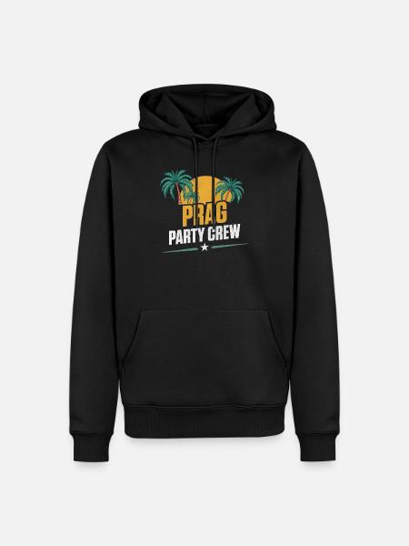 Prag Party Crew - Männer Premium Bio Hoodie - Schwarz