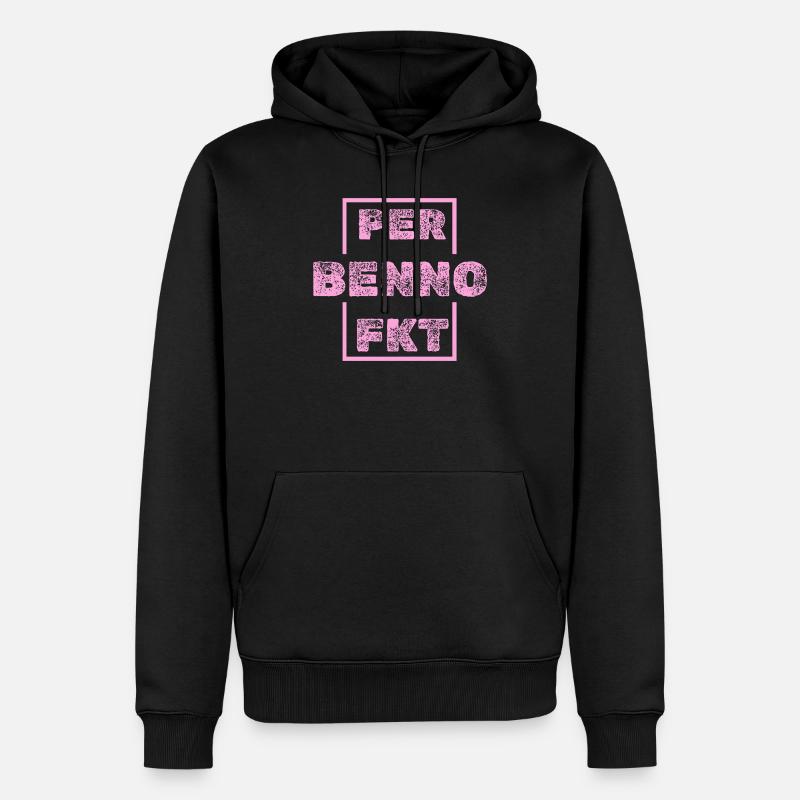 Benno als Einzigartig - Männer Premium Bio Hoodie - Schwarz