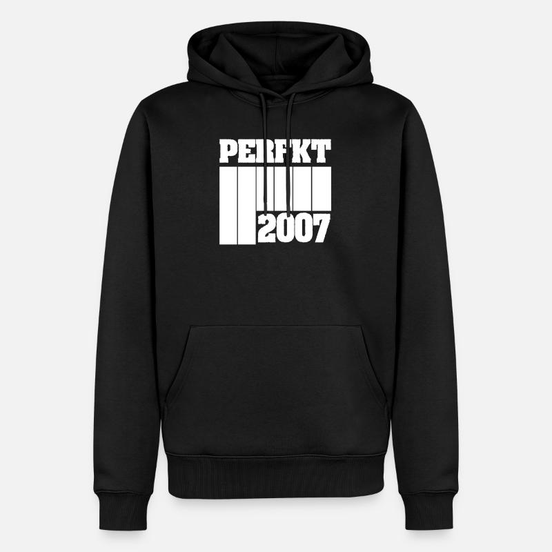 2007 - Männer Premium Bio Hoodie - Schwarz
