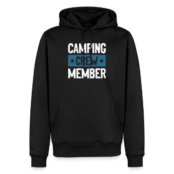 Camping Crew - Männer Premium Bio Hoodie - Schwarz - Vorne - Nico (187cm)