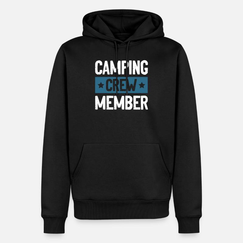 Équipe de camping - Sweat à capuche Premium bio Homme - noir