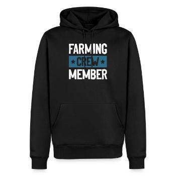 Farming Crew - Männer Premium Bio Hoodie - Schwarz - Vorne - Nico (187cm)