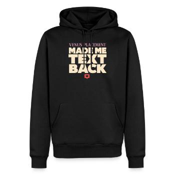 Signe de Vénus Astrologie de Vénus - Sweat à capuche Premium bio Homme - noir - Devant - Nico (187cm)