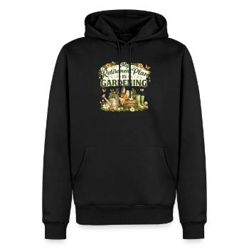 Plan de retraite Jardin Jardinage Passionnés Jardinage Fleurs Retraite - Sweat à capuche Premium bio Homme - noir - Devant - Nico (187cm)