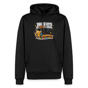 Tausendfüßler 100 Tage Schule Hundert Beine - Männer Premium Bio Hoodie - Schwarz - Vorne - Nico (187cm)