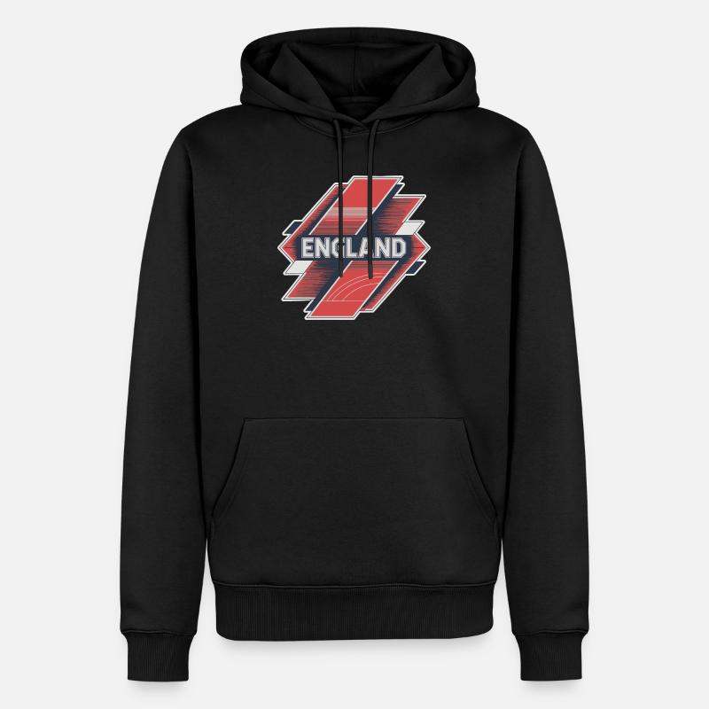 Angleterre - Sweat à capuche Premium bio Homme - noir