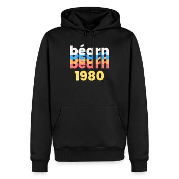 Bearn 1980 T-Shirt Cadeau Humour - Sweat à capuche Premium bio Homme - noir - Devant - Nico (187cm)