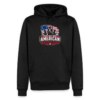 Stolzer Nachkomme der Amerikanischen Revolution - Männer Premium Bio Hoodie - Schwarz - Vorne - Nico (187cm)