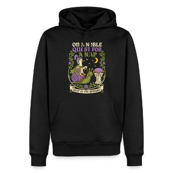 Noble knight in search of sleep - Men’s Premium Organic Hoodie - black - Front - Nico (187cm)