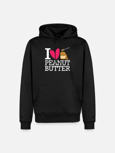 Erdnussbutter - Männer Premium Bio Hoodie - Schwarz