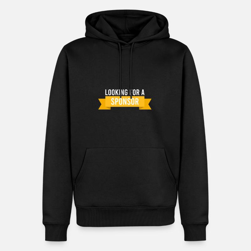 Rechercher un sponsor - Sweat à capuche Premium bio Homme - noir