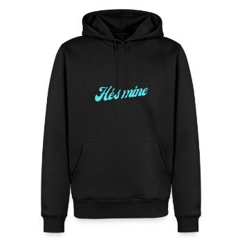 He s mine - Männer Premium Bio Hoodie - Schwarz - Vorne - Nico (187cm)