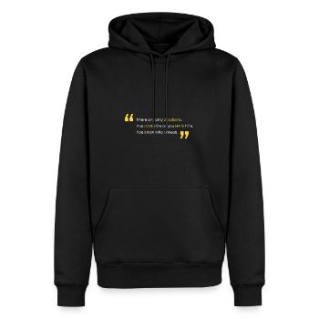 Liebe ihn oder hasse ihn - Männer Premium Bio Hoodie - Schwarz - Vorne - Nico (187cm)