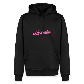 She s mine - Männer Premium Bio Hoodie - Schwarz - Vorne - Nico (187cm)