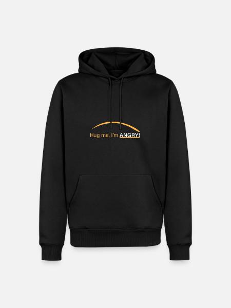 Hug me, I'm angry! - Men’s Premium Organic Hoodie - black