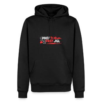 1. pref top 2. pref jgl - Männer Premium Bio Hoodie - Schwarz - Vorne - Nico (187cm)