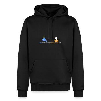 Wal Investoren > das Volk - Männer Premium Bio Hoodie - Schwarz - Vorne - Nico (187cm)