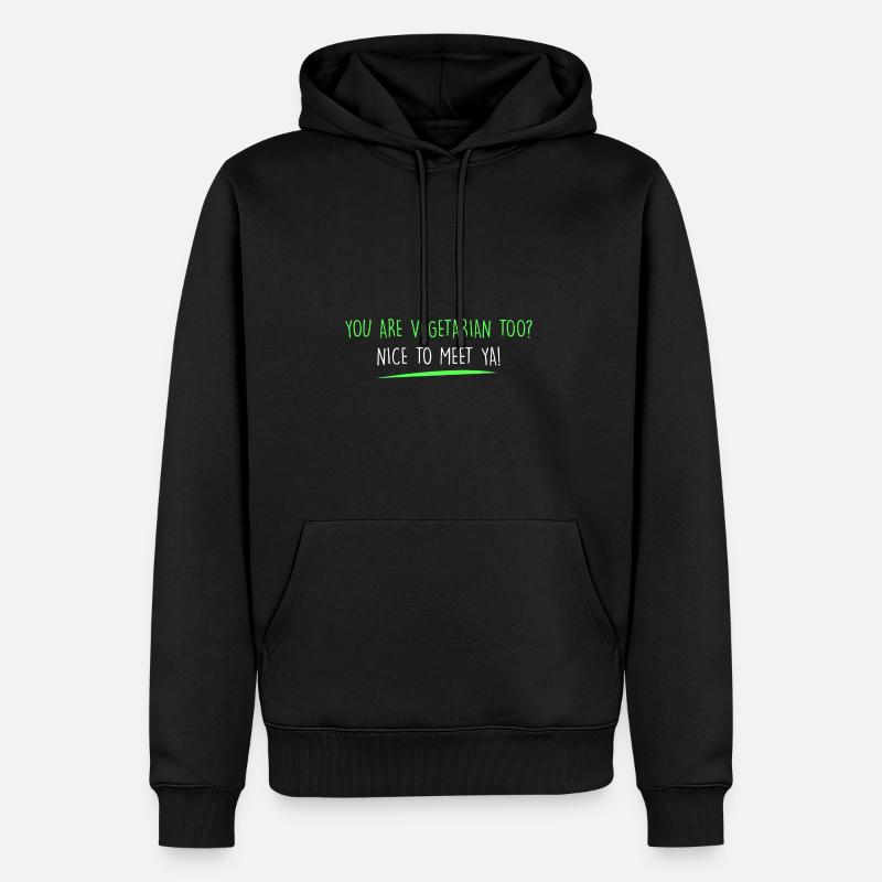 Sie sind auch Vegetarier? - Männer Premium Bio Hoodie - Schwarz