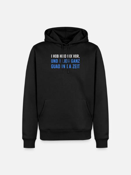 Bayerischer Spruch Lustig - Männer Premium Bio Hoodie - Schwarz