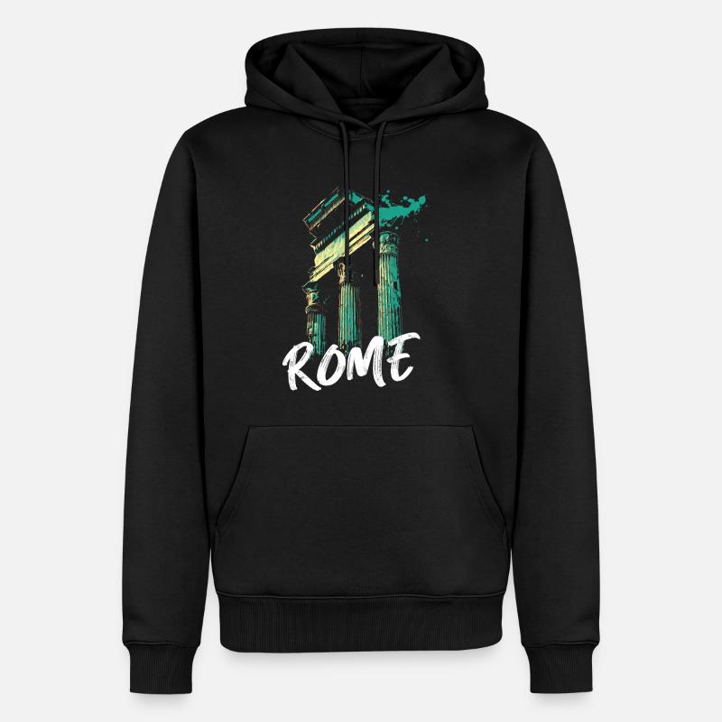Rome, ville historique - Sweat à capuche Premium bio Homme - noir