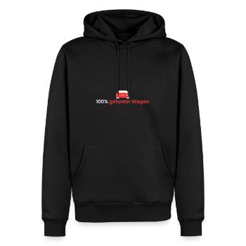 100% getunter Wagen - Männer Premium Bio Hoodie - Schwarz - Vorne - Nico (187cm)
