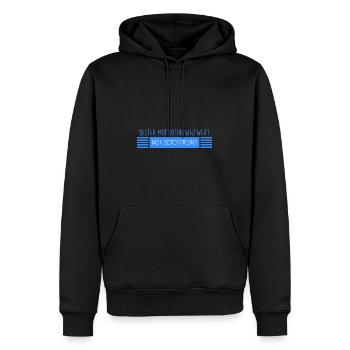 bester Freund: bester Motivator - Männer Premium Bio Hoodie - Schwarz - Vorne - Nico (187cm)