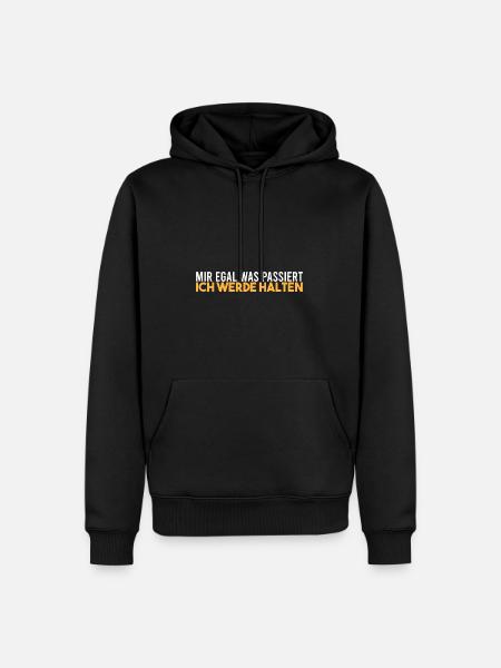 Ich werde halten - Männer Premium Bio Hoodie - Schwarz