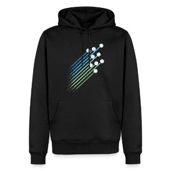 Padel Padelspieler Padeltennis Tennis Bälle Paddle - Männer Premium Bio Hoodie - Schwarz - Vorne - Nico (187cm)