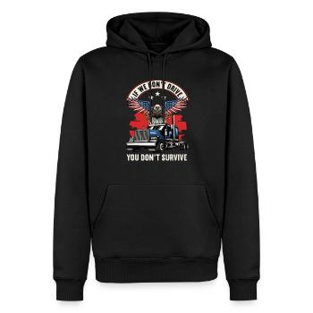 Si nous ne conduisons pas, vous ne survivez pas au camion de camionneur - Sweat à capuche Premium bio Homme - noir - Devant - Nico (187cm)