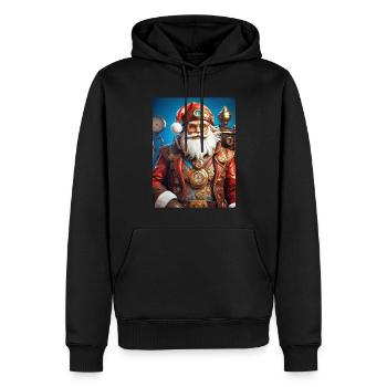 Steampunk Weihnachten Santa Claus 1.1 - Männer Premium Bio Hoodie - Schwarz - Vorne - Nico (187cm)