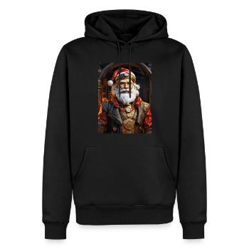 Steampunk Weihnachten Santa Claus 1.12 - Männer Premium Bio Hoodie - Schwarz - Vorne - Nico (187cm)