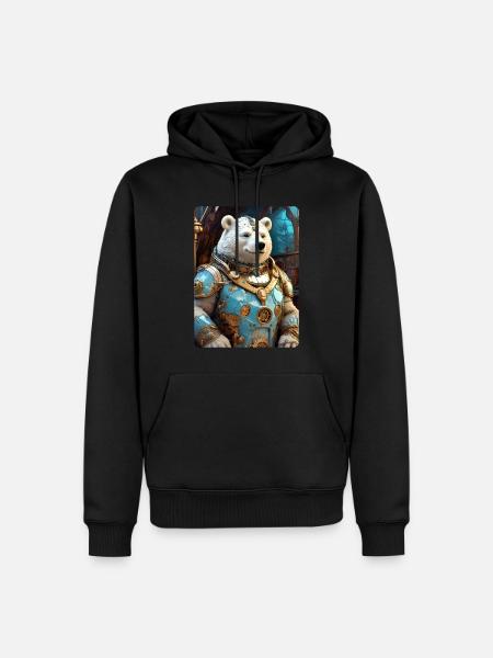 Steampunk Eisbear 1.5 - Männer Premium Bio Hoodie - Schwarz