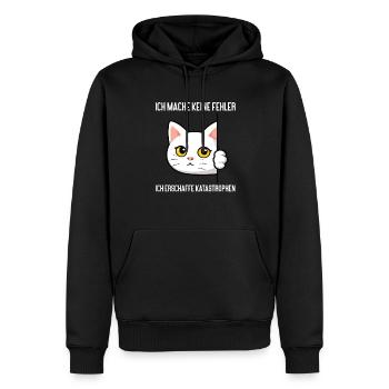 Katze Katzen Katzenliebhaber Lustige Katze Kater - Männer Premium Bio Hoodie - Schwarz - Vorne - Nico (187cm)