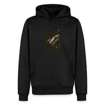 Aventure d’exploration spatiale - Sweat à capuche Premium bio Homme - noir - Devant - Nico (187cm)